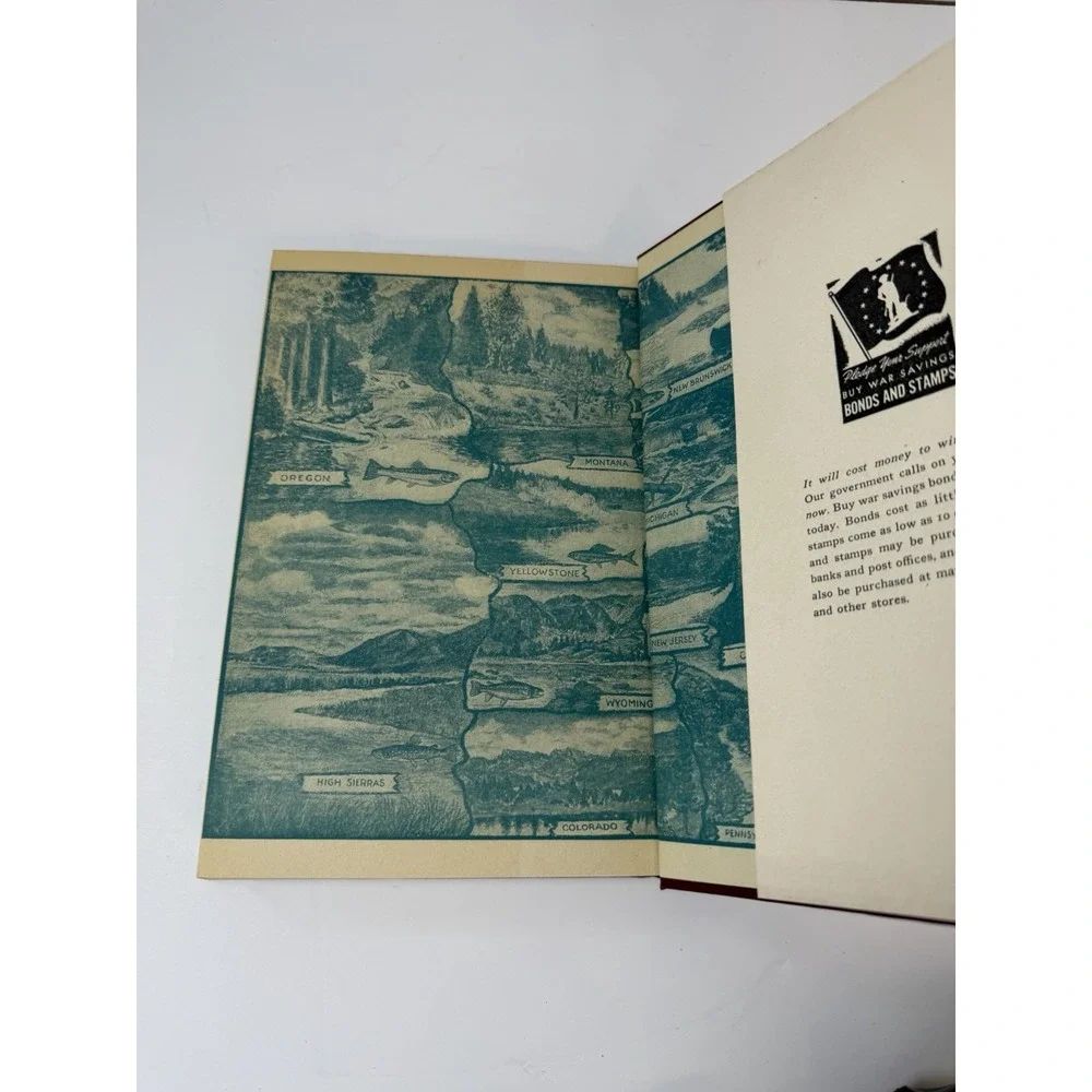 1944 Trout Ray Bergman 16 Color Fly Plates Diagrams Fishing 8th Printing